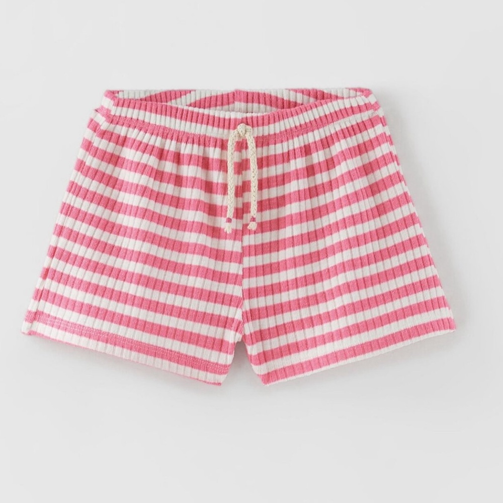 Zara neon striped Bermuda Shorts